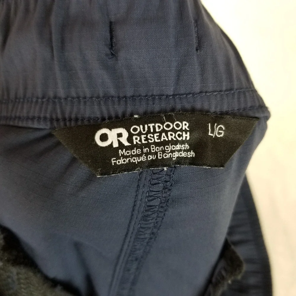Outdoor Research Jogger Pants Men Large Navy Blue Ripstop Nylon Spandex Active - Picture 5 of 9